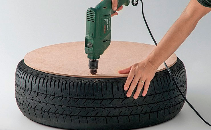Artesanato com pneus
